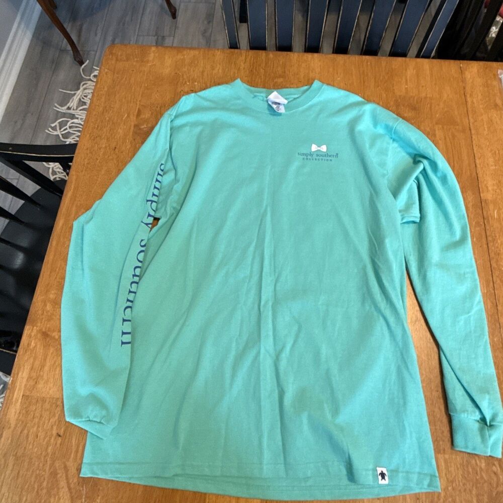 New Simply Southern Large Long Sleeve Shirt Commit To The Lord Bicycle Top